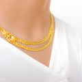 Decorative Textured Two 22k Gold Lara Set