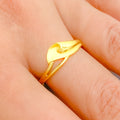 Modest Curved 22k Gold Ring