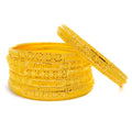 22k-gold-Traditional High Finish Floral Bangles