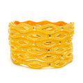 22k-gold-Opulent Shiny Wavy Spiral Bangles