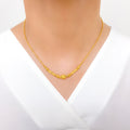 Ritzy Oval Bead Necklace 22k Gold Set