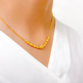 Ritzy Oval Bead Necklace 22k Gold Set