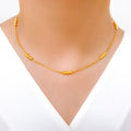Classy Beaded Necklace 22k Gold Set