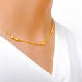 Classy Beaded Necklace 22k Gold Set