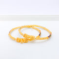 Glistening Circles 22k Gold Bangle Pair