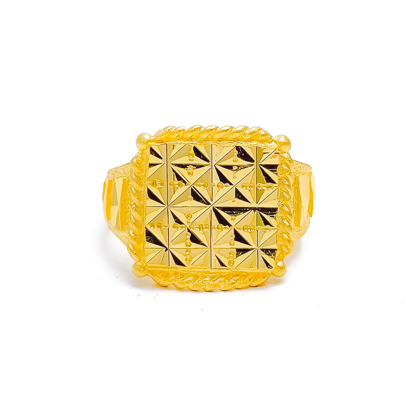 14K, 18K, 22K Real Solid Yellow Gold Men's Signet Ring, Hallmark Stamped  Indian Handmade Bold Designer Square Signet Ring for Men - Etsy