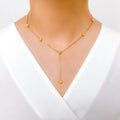 Modern Hanging Necklace 22k Gold Set
