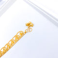 Ritzy Floral Draped 22k Gold Anklet