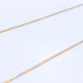 Delicate Trendy Two-Tone 22k Gold Anklet