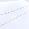 Delicate Trendy Two-Tone 22k Gold Anklet