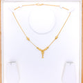 Fancy Sand Finish 22k Gold Necklace