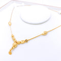 Fancy Sand Finish 22k Gold Necklace