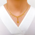 Striking Gold Orb Necklace Set