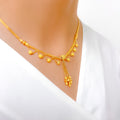 Striking Gold Orb Necklace Set