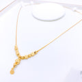 Dressy Accented Hanging 22k Gold Necklace