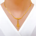 Glossy Hanging Necklace 22k Gold Set