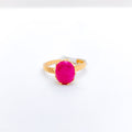 Stately Accented Ruby Ring
