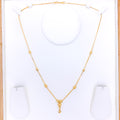 Elevated Shiny Bead 22k Gold Necklace