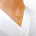 Glossy Hanging Necklace 22k Gold Set