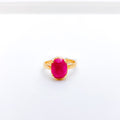 Sleek Bezel Ruby Ring