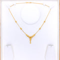 Ornate Beaded Drop 22k Gold Necklace