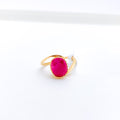 Trendy Ruby Ring