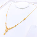 Dainty Disco Drop 22k Gold Necklace