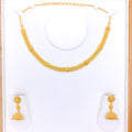 Elegant Multi-Bead 22k Gold Choker Set