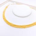 Elegant Multi-Bead 22k Gold Choker Set