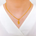 Chic Wired 22k Gold Pendant Set