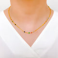 Colorful Interlinked CZ Necklace