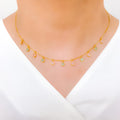 Chic Pastel Charm 22k Gold Necklace