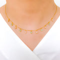 Chic Pastel Charm 22k Gold Necklace