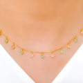 Chic Pastel Charm 22k Gold Necklace