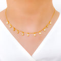 Shiny White 22k Gold CZ Necklace