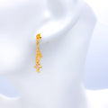 Upscale Beaded Net Gold 22k Gold Earrings