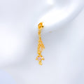 Upscale Beaded Net Gold 22k Gold Earrings