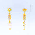 Modern Floral Hanging Earrings