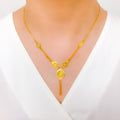 Classic Dangling Coin 22k Gold Necklace Set