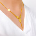 Classic Dangling Coin 22k Gold Necklace Set