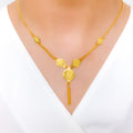 Blooming Flower Coin 22k Gold Necklace Set