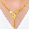 Blooming Flower Coin 22k Gold Necklace Set