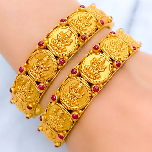 Royal Lakshmi 22k Gold Coin Bangles