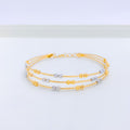 Modest Three-Wire Bangle 22k Gold Bracelet