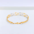 Modest Three-Wire Bangle 22k Gold Bracelet