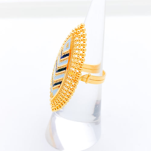 Opulent Marquise Gold Ring