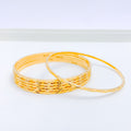 Radiant High Finish Set of 6 22k Gold Bangles