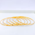 Radiant High Finish Set of 6 22k Gold Bangles