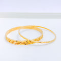 Radiant High Finish Set of 4 22k Gold Bangles