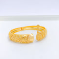 Elegant Beaded 22k Gold Bangle